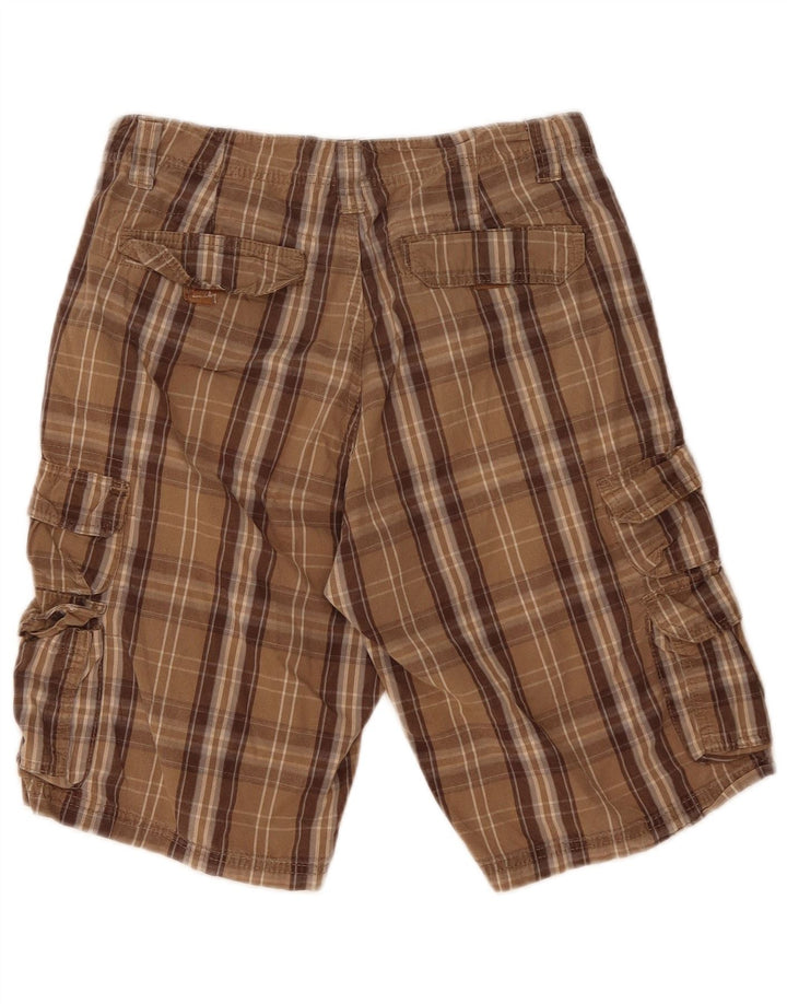 Lee Herren Cargoshorts W30 mittelbraun karierte Baumwolle