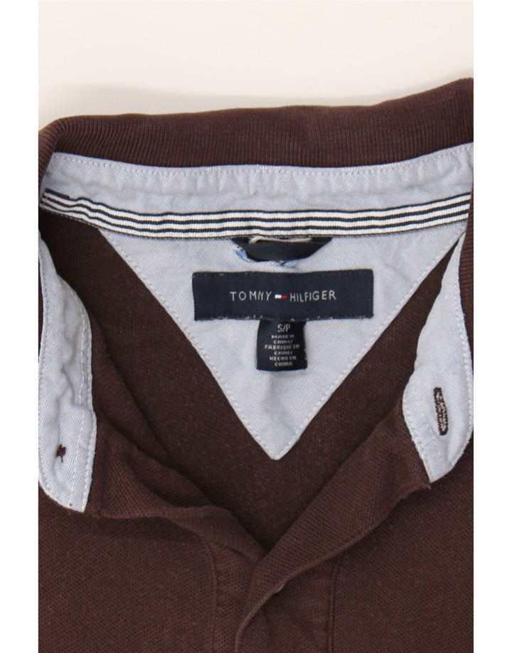 TOMMY HILFIGER Mens Polo Shirt Small Brown Cotton Vintage Tommy Hilfiger and Second-Hand Tommy Hilfiger from Messina Hembry 