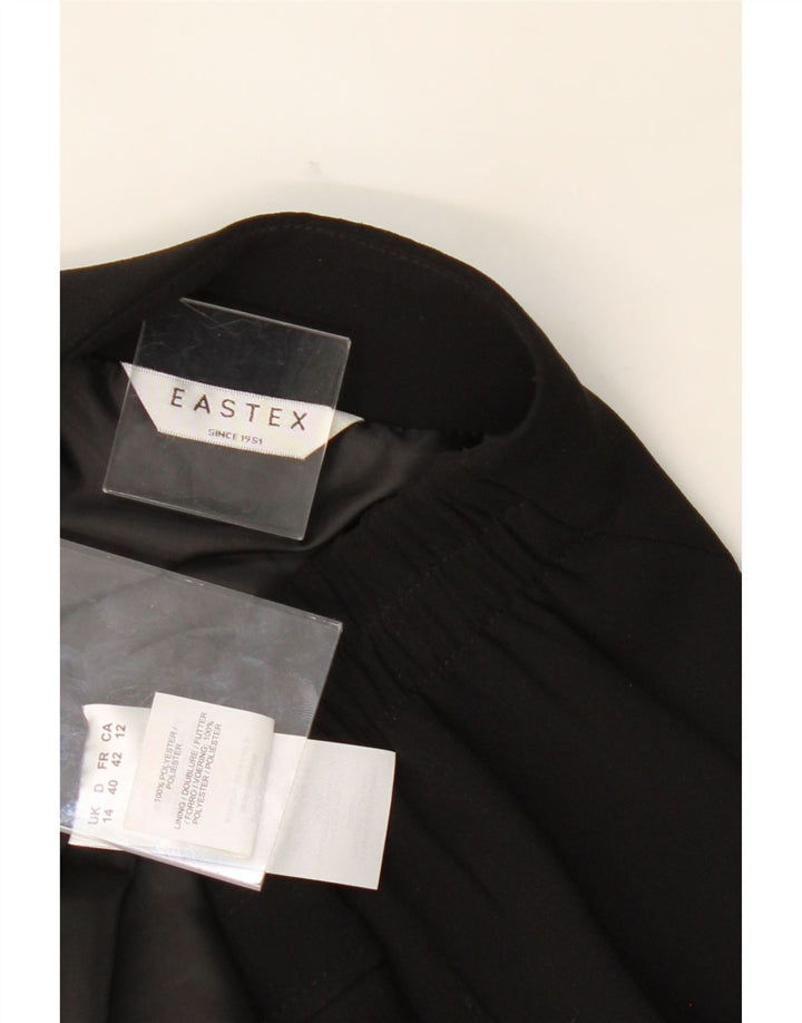 EASTEX Womens A-Line Skirt UK 14 Large W32 Black Polyester Vintage Eastex and Second-Hand Eastex from Messina Hembry 