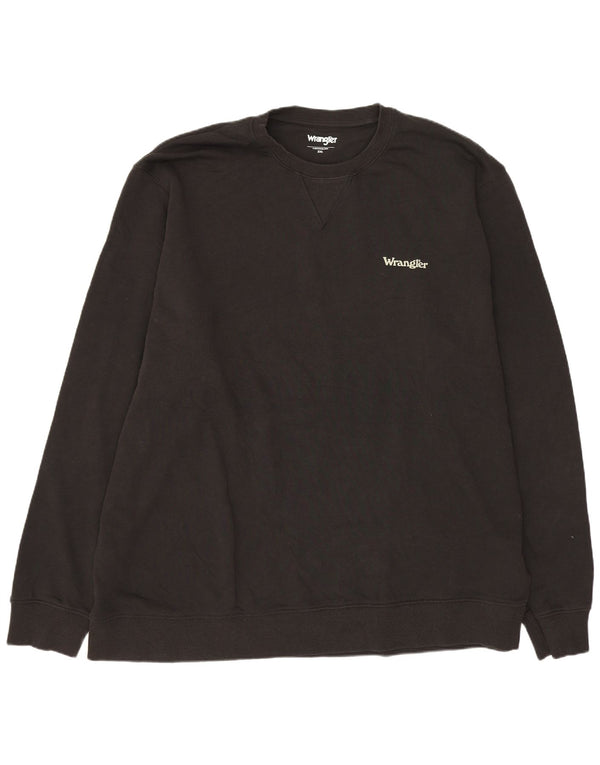 Wrangler Herren Sweatshirt Pullover 2XL Schwarz Baumwolle