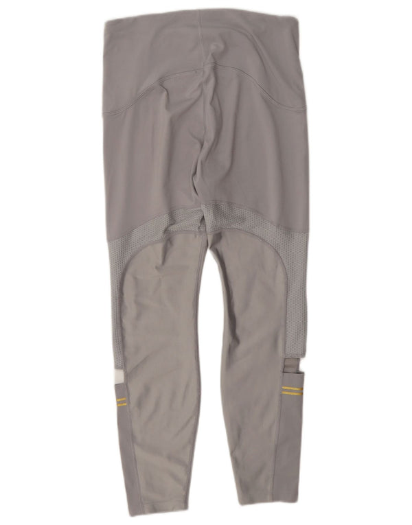 Nike Damen Dri Fit Leggings UK 12 Mittelgraues Polyester