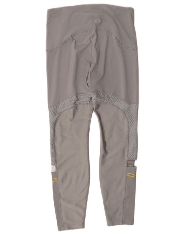 Nike Damen Dri Fit Leggings UK 12 Mittelgraues Polyester