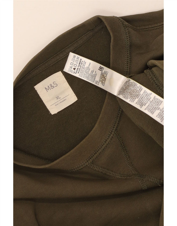 MARKS & SPENCER Herren Sweatshirt Pullover XL Khaki Baumwolle