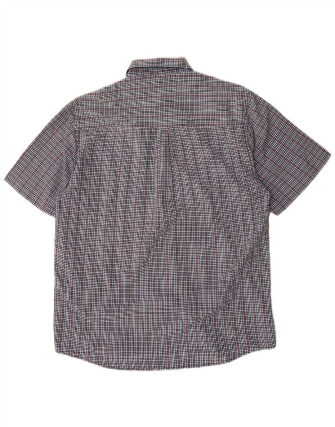 LERROS Mens Short Sleeve Shirt Medium Blue Check Classic