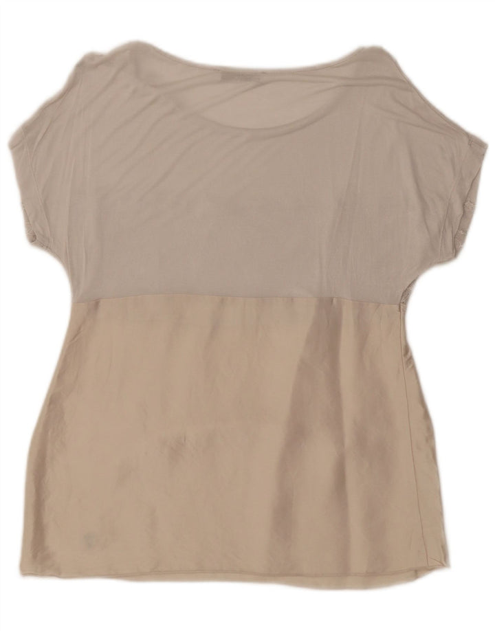 Trussardi Damen Blusenoberteil UK 14 Large Beige