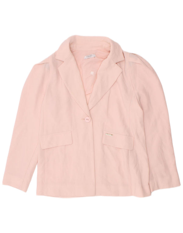 Liu Jo Mädchen-Blazerjacke mit 1 Knopf, 7–8 Jahre, rosa, Polyester