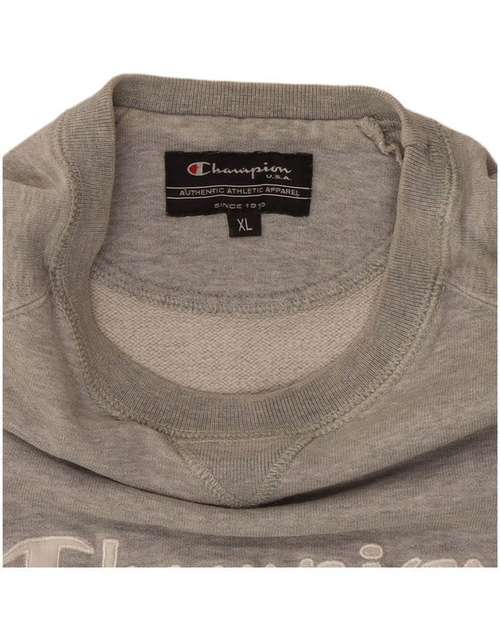 Champion Damen Grafik-Sweatshirt-Pullover UK 18 XL Grau