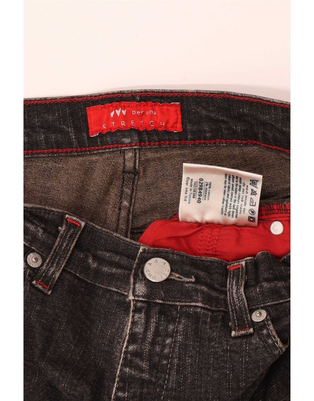 Marks & Spencer Damen Per Una Bootcut Jeans UK 8 Small W26 L32 Graue Baumwolle