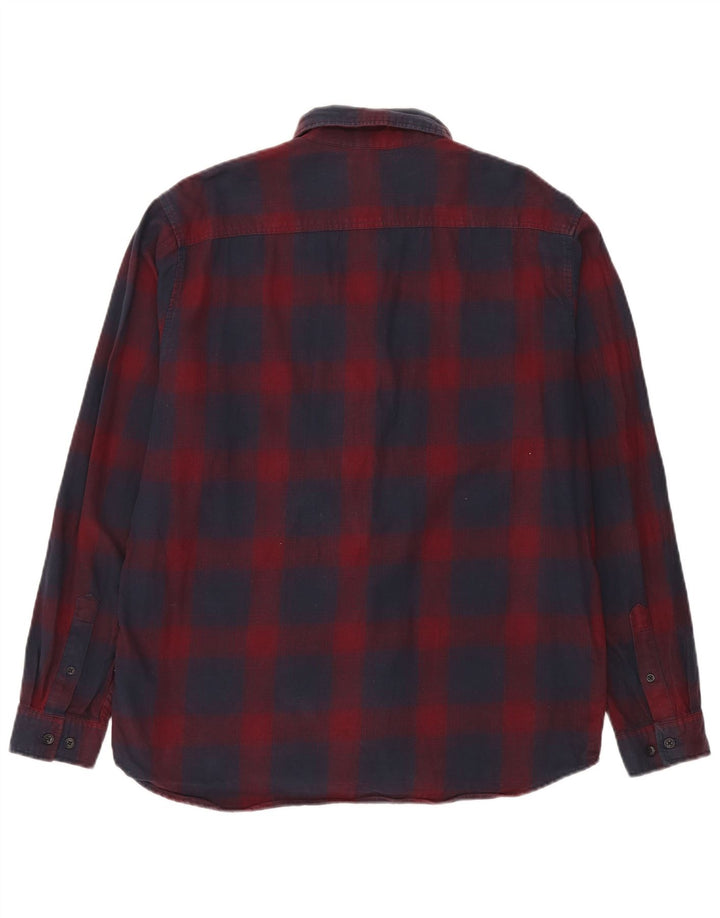Jack & Jones Herren-Hemd mit durchgehendem Reißverschluss, reguläre Passform, groß, blau, kariert, Baumwolle