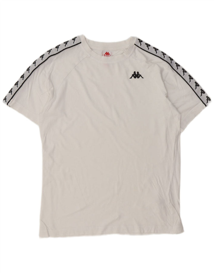 Kappa Herren-T-Shirt mit Grafik, Größe S, weiße Baumwolle