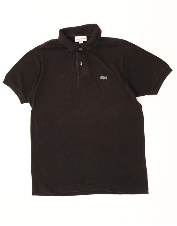 Lacoste Herren-Poloshirt mit klassischer Passform, Größe 3, klein, schwarze Baumwolle