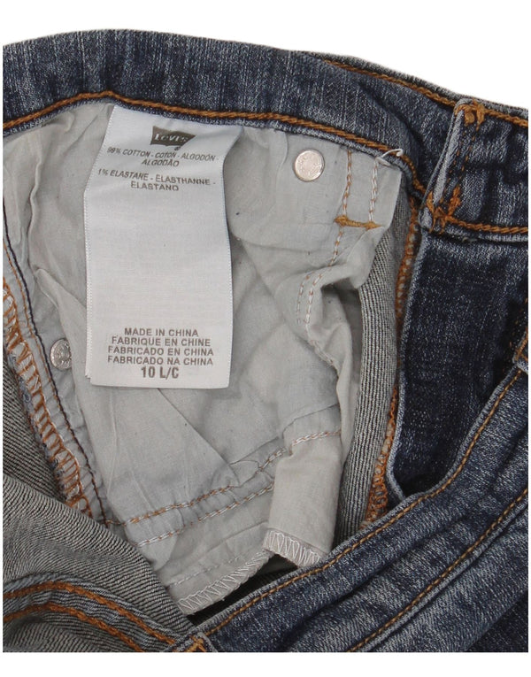 Levi's Damen 505 Straight Jeans US 10 Large W32 L34 Blaue Baumwolle