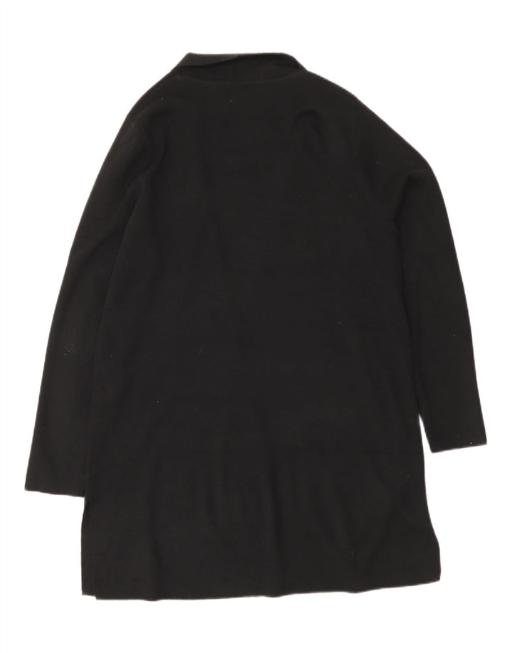 John Lewis Damen Longline Open Cardigan Pullover UK 12 Medium Schwarz