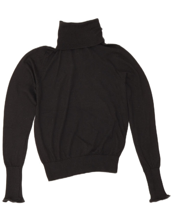 Zara Damen-Pullover mit Rollkragen, Gr. 6, XS, Schwarz, Polyester