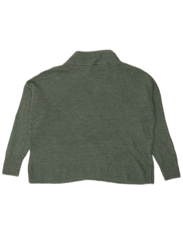 M&Co Damen-Pullover mit Rollkragen, übergroß, Gr. 10, Größe S, Grün