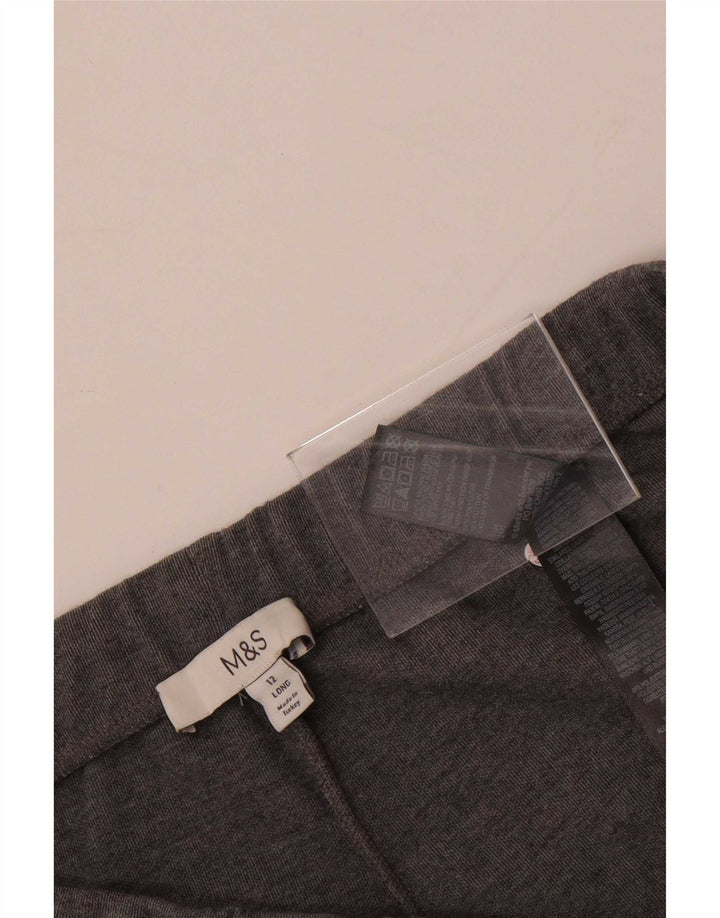 Marks & Spencer Damen-Trainingshose mit hoher Taille, UK 12, Mittelgrau