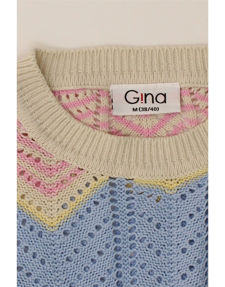 VINTAGE Womens Crew Neck Jumper Sweater EU 38/40 Medium Multicoloured Vintage Vintage and Second-Hand Vintage from Messina Hembry 