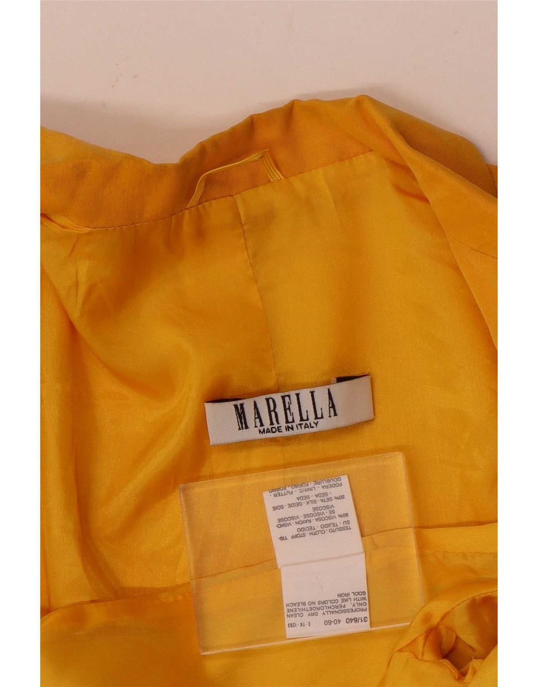 Marella Damen-Blazerjacke mit 3 Knöpfen, Gr. 10, klein, gelbe Viskose