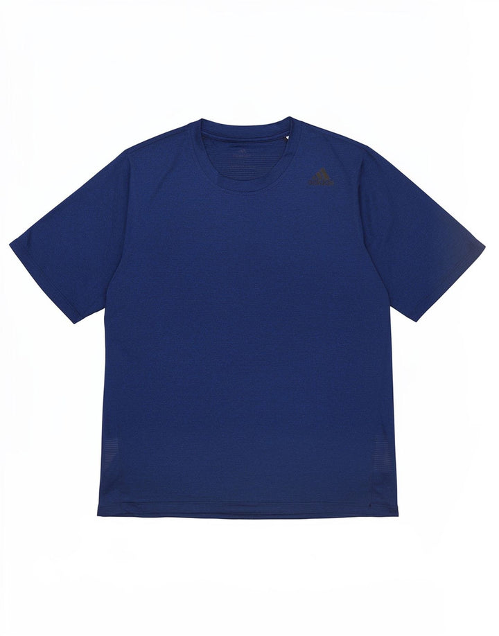 Adidas Herren T-Shirt Top Mittelblaues Polyester
