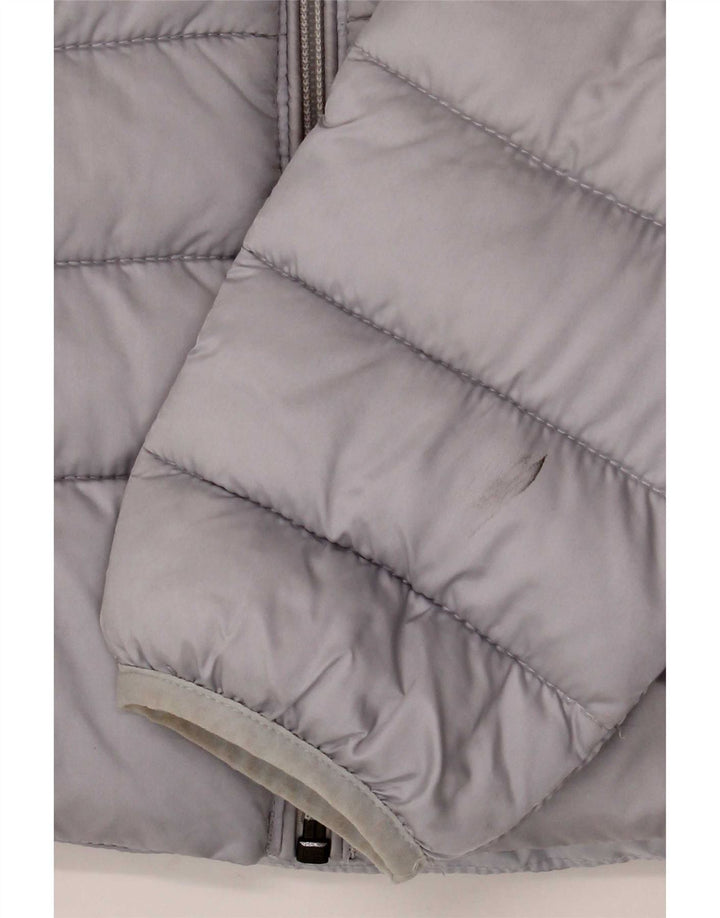 Napapijri Damen Geographic Hooded Wattierte Jacke UK 14 Mittelgrau