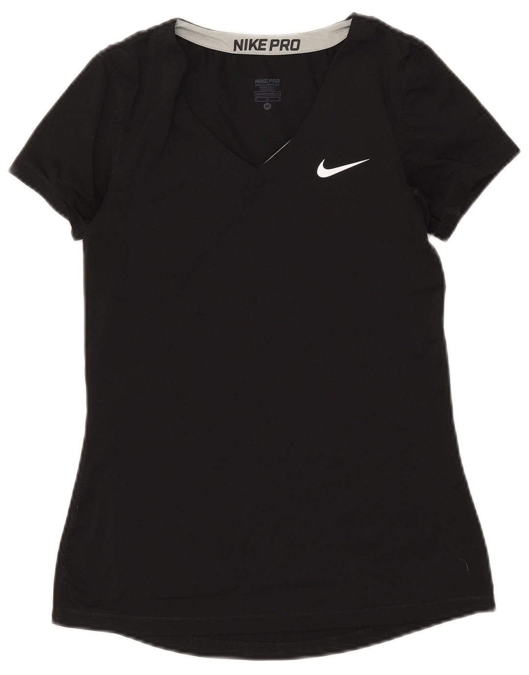 Nike Damen Dri Fit T-Shirt Top UK 12 Medium Schwarz Polyester