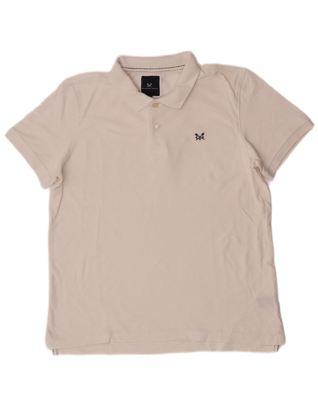 Crew Clothing Herren-Poloshirt, groß, aus weißer Baumwolle