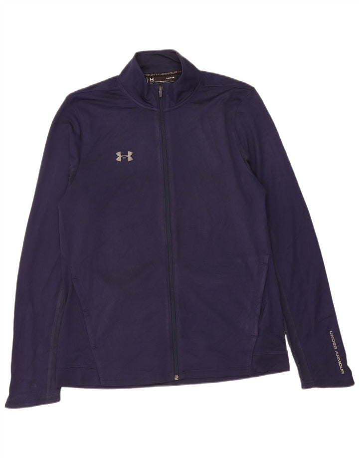 UNDER ARMOUR Mens Tracksuit Top Jacket Large Navy Blue Polyester