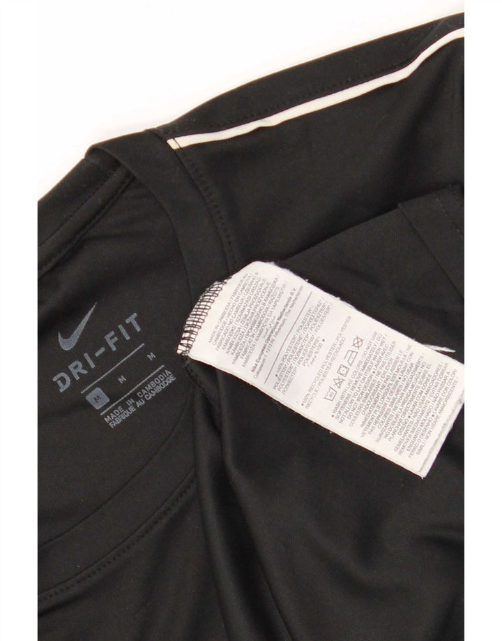 Nike Herren Dri Fit T-Shirt Top Medium Schwarz Polyester
