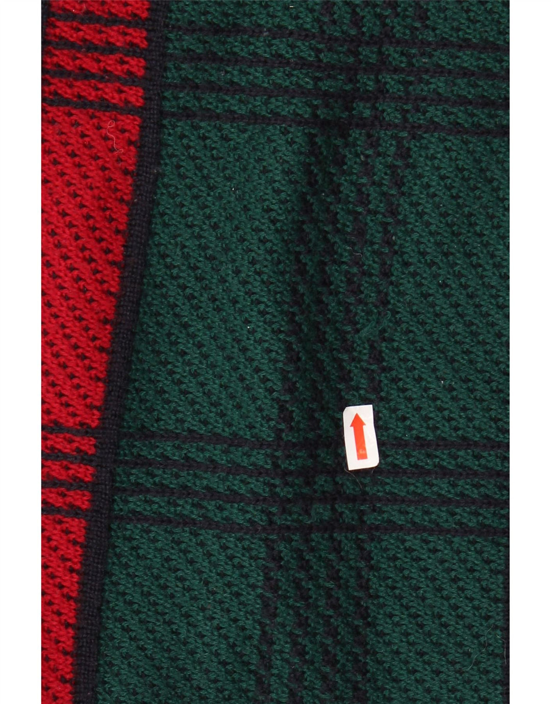 VINTAGE Herren-Pullover mit V-Ausschnitt, große grün gestreifte Wolle