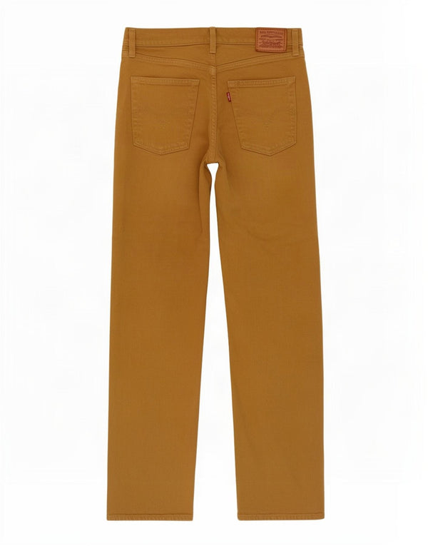 Levi's Womens Ribcage Straight Casual Trousers W27 L29 Beige Cotton
