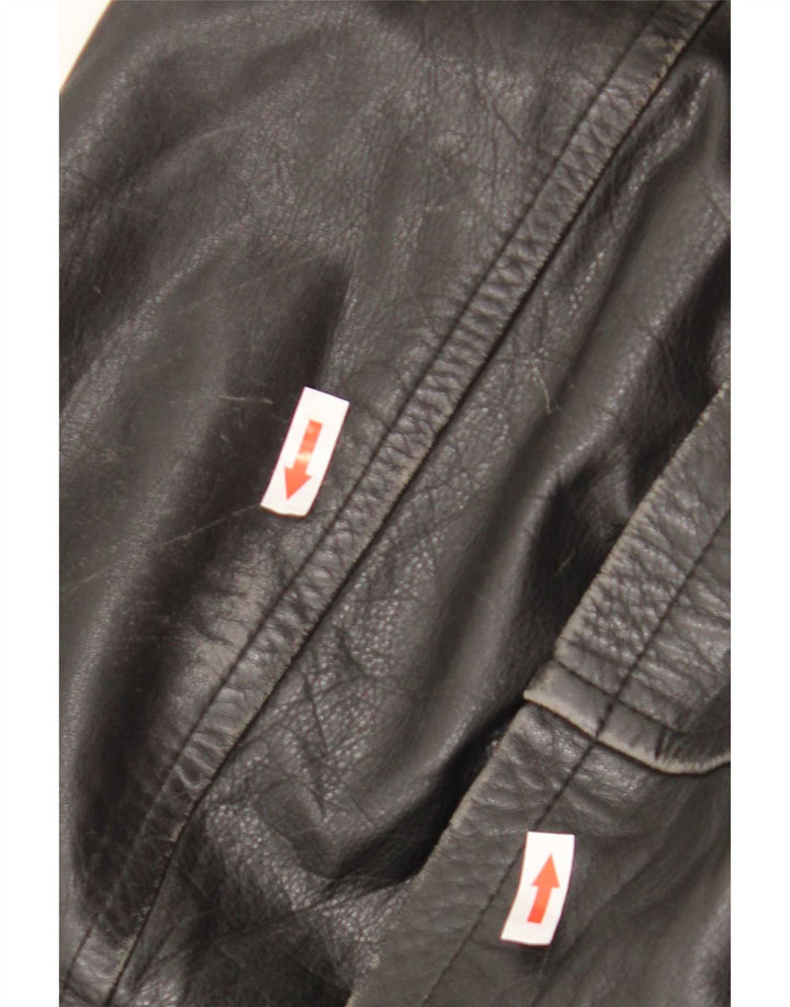 Vintage Herren Lederjacke UK 44 2XL Schwarz