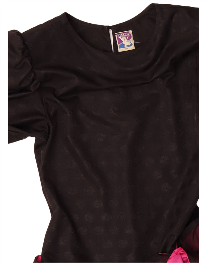 YESSICA Damen-Stufenkleid EU 36 Small Schwarzes Colourblock-Polyester