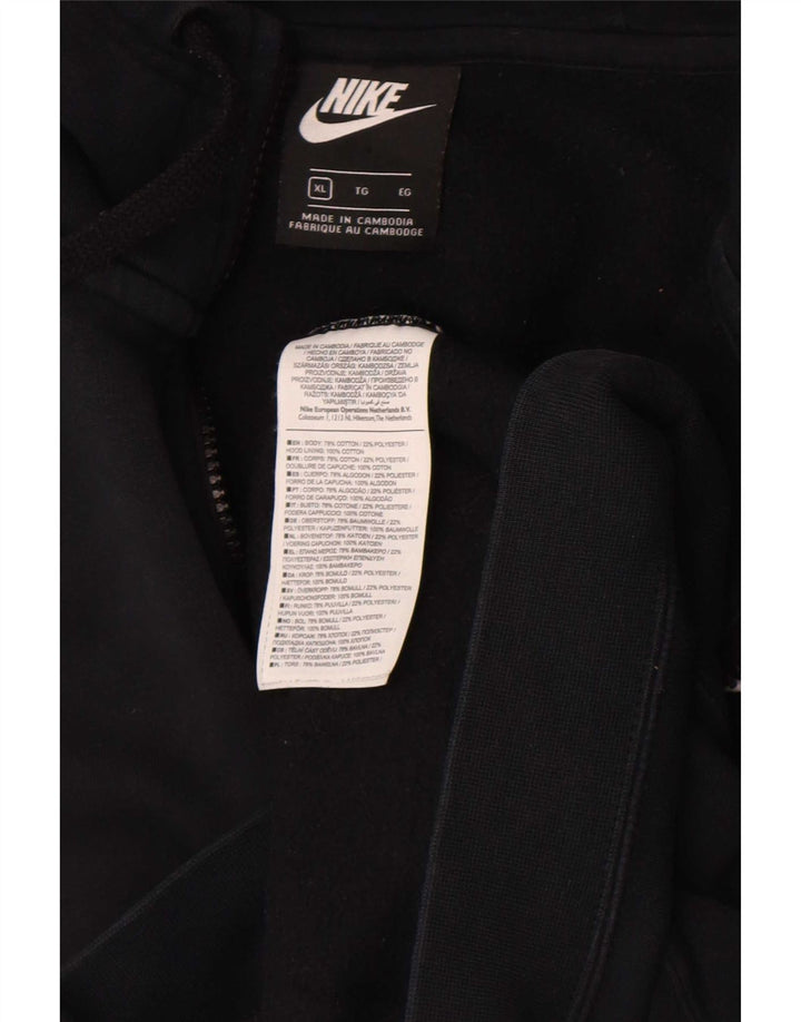 Nike Herren-Kapuzenpullover mit Reißverschluss, XL, schwarze Baumwolle