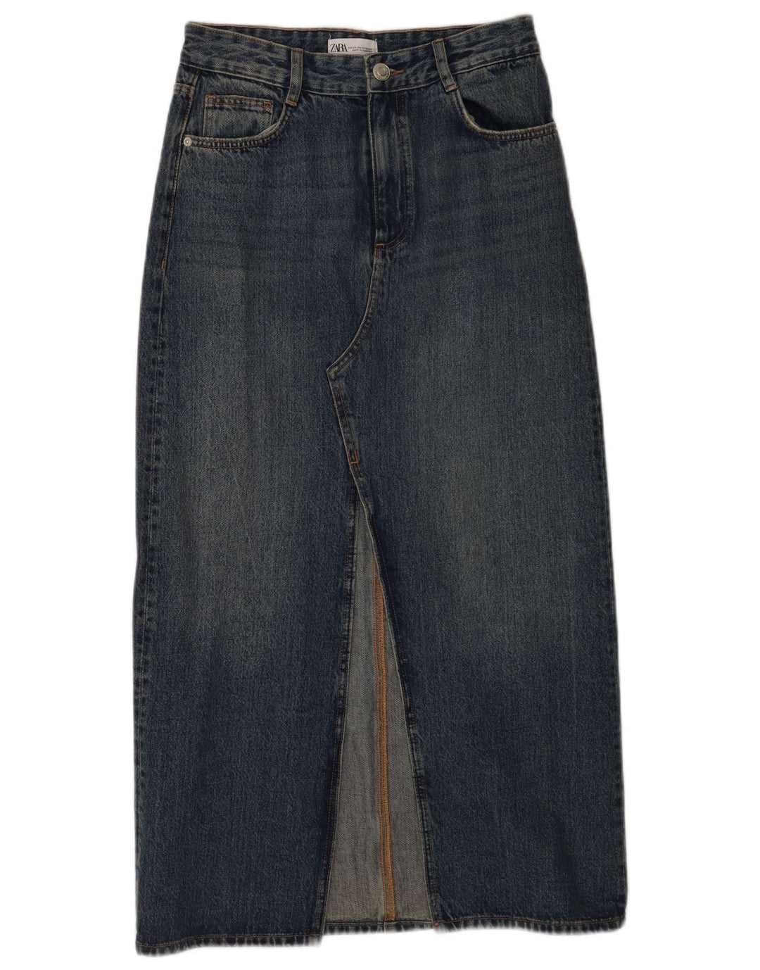 Zara Damen Jeansrock XS W24 Blau