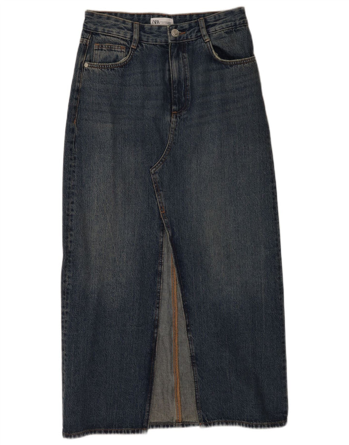 Zara Damen Jeansrock XS W24 Blau