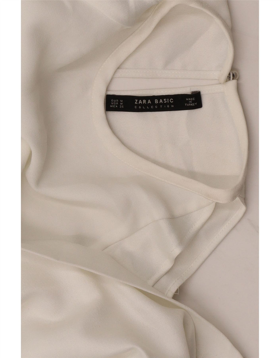 Schulterfreies Blusenoberteil für Damen von Zara, UK 14, Mittelweiß