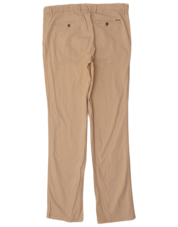 Massimo Dutti Herren gerade Chinohose EU 44 Large W34 L32 Beige