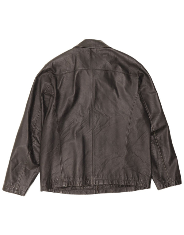 Private Herren Lederjacke IT 52 XL Schwarz