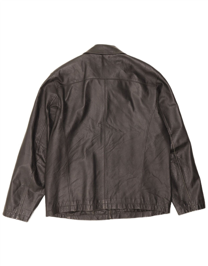 Private Herren Lederjacke IT 52 XL Schwarz