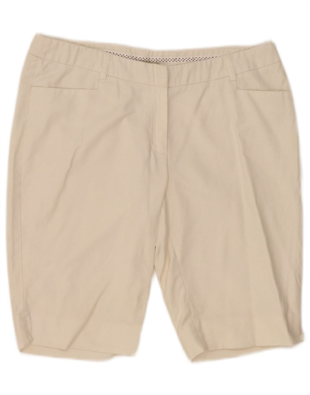 Laura Ashley Damen Bermudashorts US 10 Large W32 Weiße Baumwolle