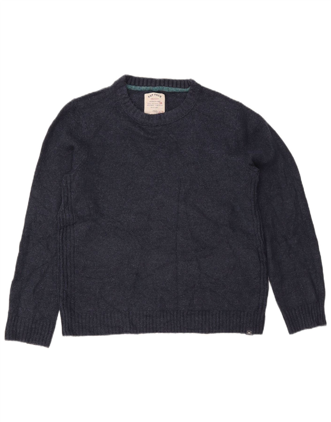 FAT FACE Damen-Pullover, übergroß, Rundhalsausschnitt, Gr. 10, Marineblau