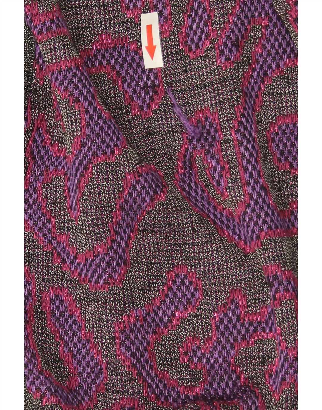 Di Bari Damen-Strickjacke mit abstraktem Muster, IT 40, klein, Lila