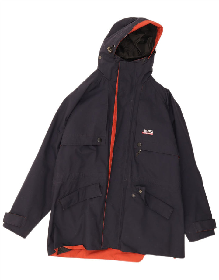 Musto Herren Performance-Regenjacke mit Kapuze, UK 38, mittelmarineblaues Nylon