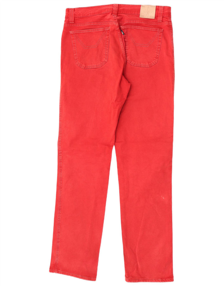 Jeckerson Herren Straight Jeans W34 L34 Rote Baumwolle