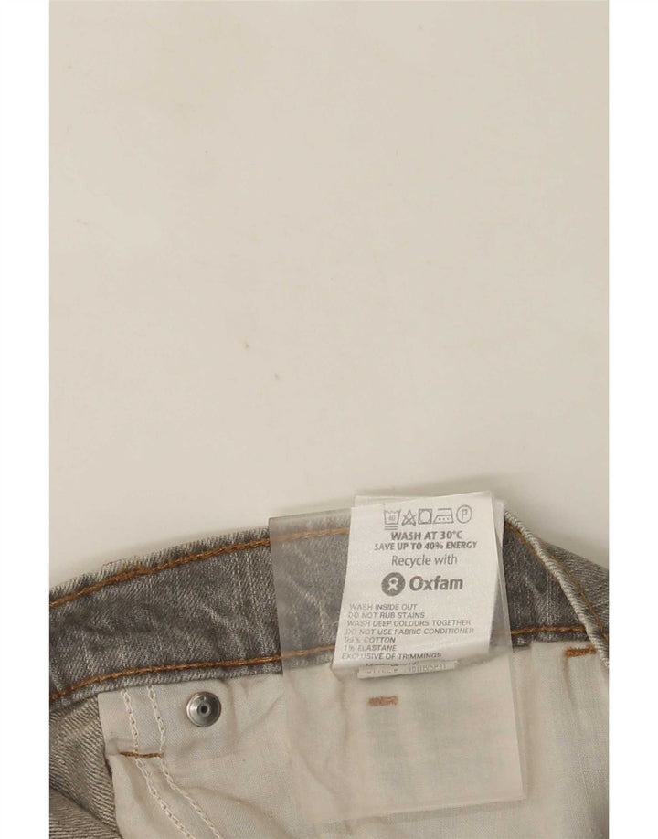 Marks & Spencer Herren Straight Jeans W34 L31 Graue Baumwolle