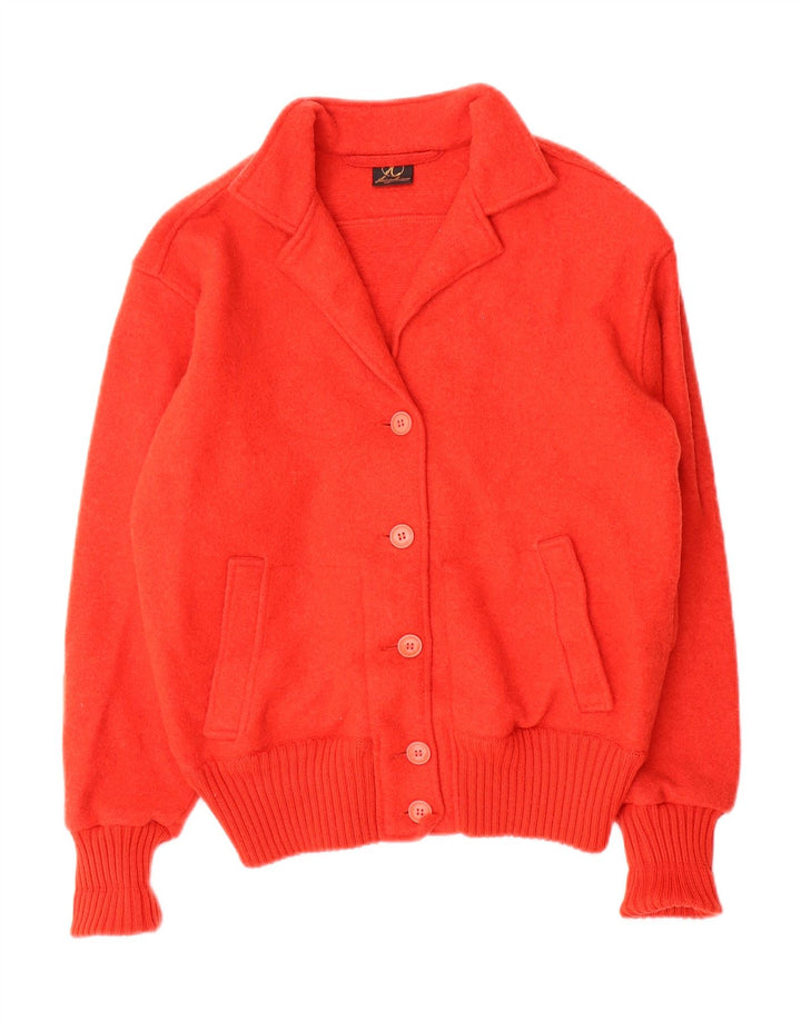 Vintage Damen Cardigan Pullover EU 40 Mittelrot