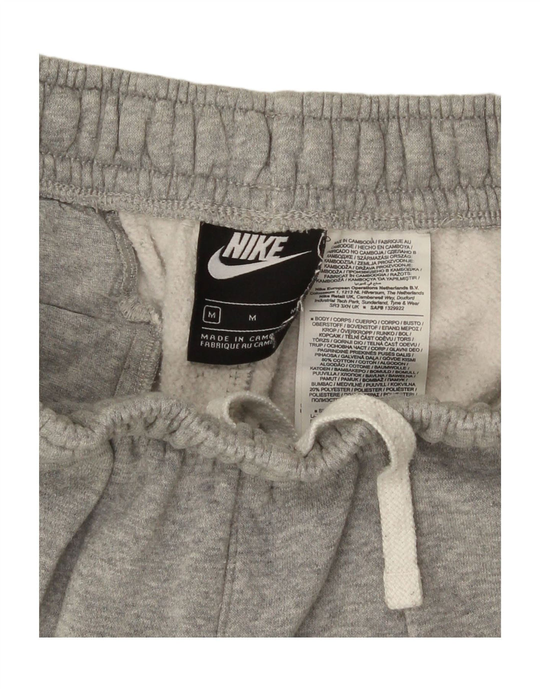 Nike Herren-Sportshorts mit Grafik, mittelgraue Baumwolle