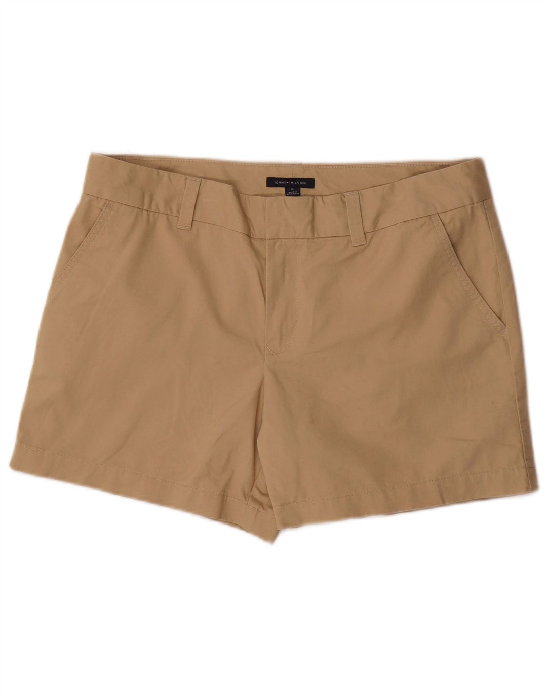 TOMMY HILFIGER Damen Chino-Shorts US 10 Large W34 Beige Baumwolle