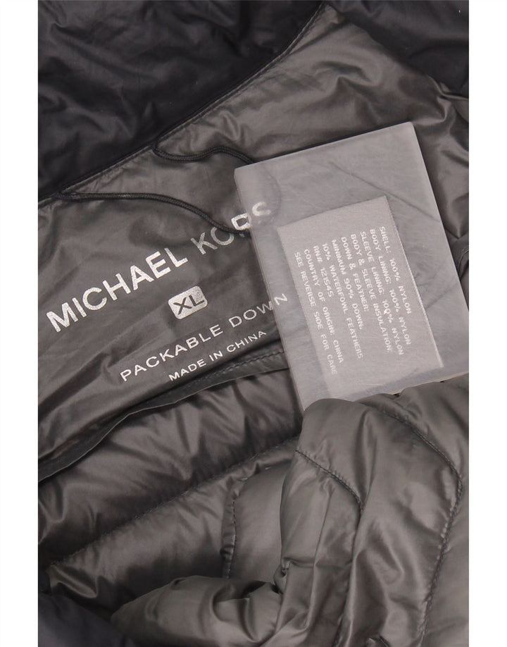 MICHAEL KORS Wattierte Herrenjacke UK 42 XL Marineblaues Nylon