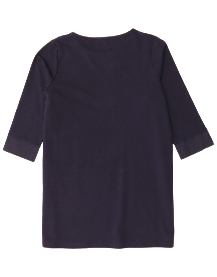Marks & Spencer Damen-Basic-Kleid mit 3/4-Ärmeln, Gr. 40, Marineblau, Klassisch